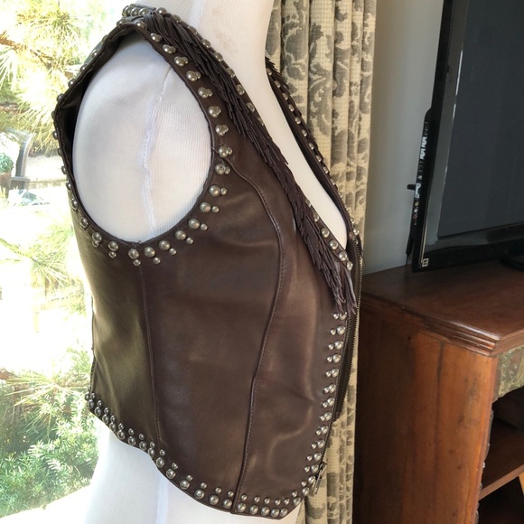Appaloosa Trading Co Studded Leather Vest - Picture 5 of 10
